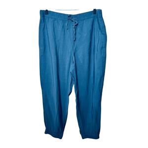 Madewell Pants Joggers Pull On Blue Viscose Elastic Waist Pull On Casual Comfy L